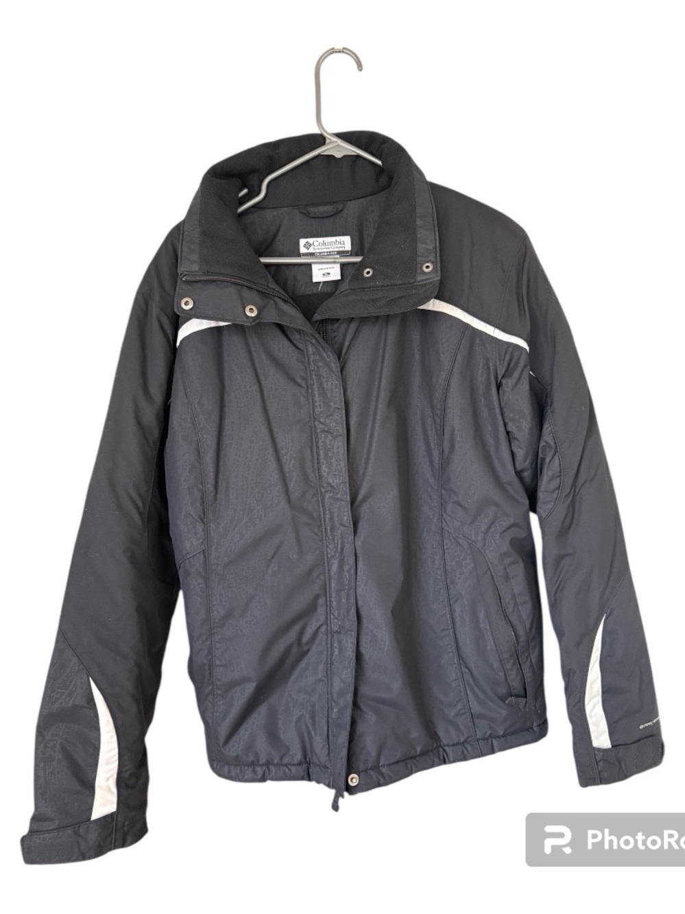Columbia Black Ski Jacket with White Accents